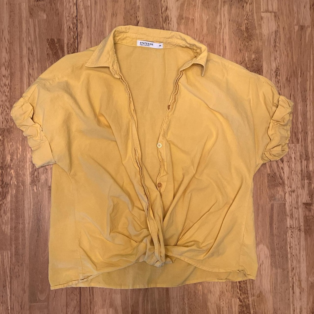 Stateside Boho Yellow Collared Shirt